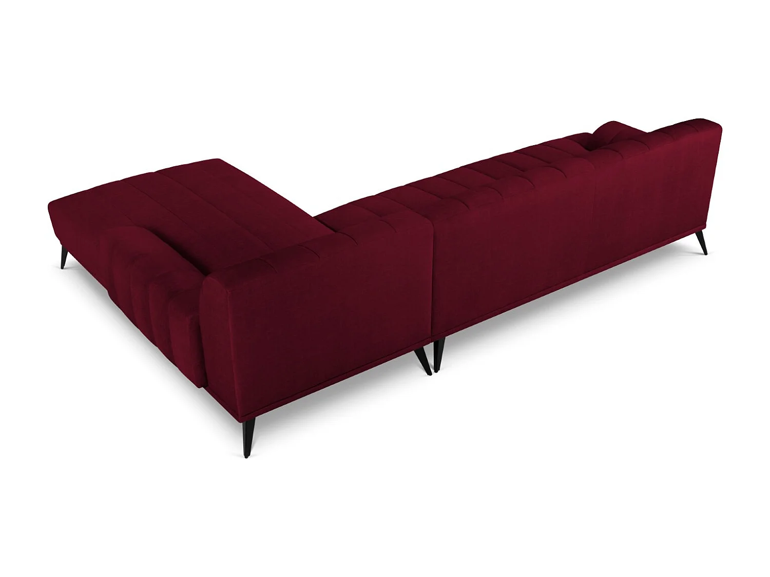 CXL by Christian Lacroix - Narożnik prawy, "Rita" 5 miejsc welur, bordo - 289x185x77cm