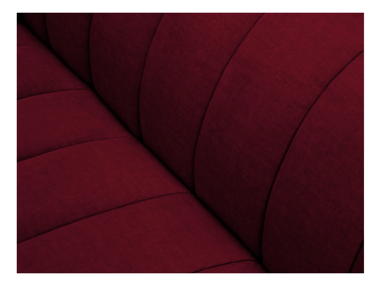 CXL by Christian Lacroix - Narożnik prawy, "Rita" 5 miejsc welur, bordo - 289x185x77cm