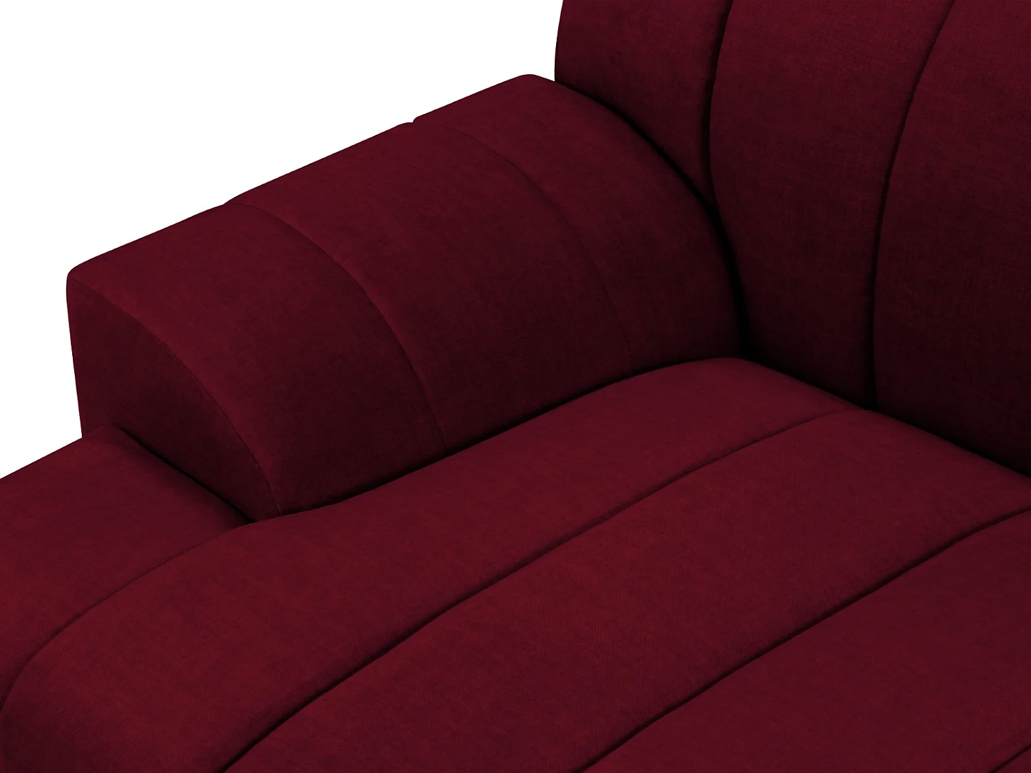 CXL by Christian Lacroix - Narożnik prawy, "Rita" 5 miejsc welur, bordo - 289x185x77cm