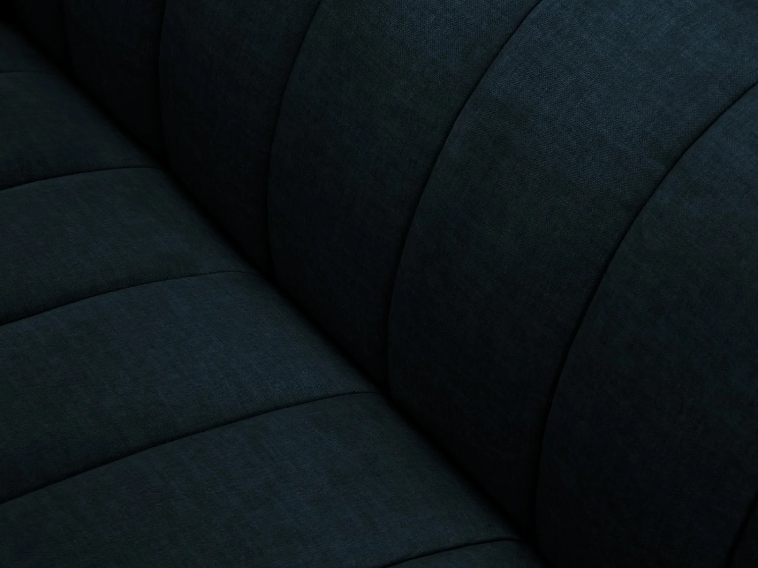 CXL by Christian Lacroix - 5-Sitzer Ecksofa rechts "Rita" Sitzer aus Samt petrol - 289x185x77cm