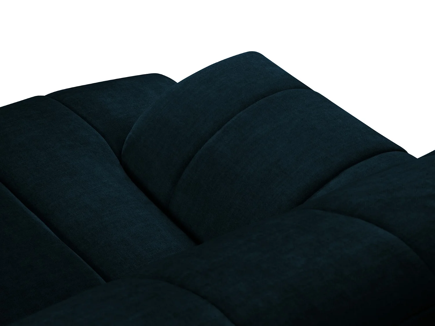 CXL by Christian Lacroix - 5-Sitzer Ecksofa rechts "Rita" Sitzer aus Samt petrol - 289x185x77cm