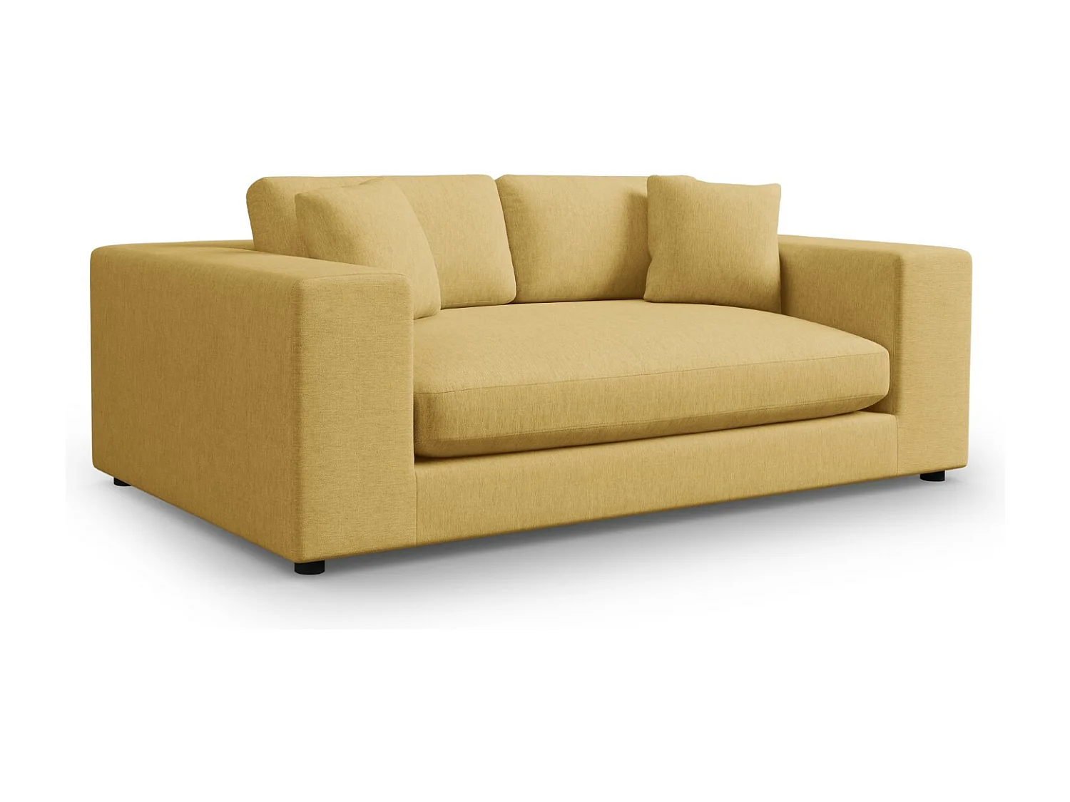 CXL by Christian Lacroix - 3-Sitzer Sofa "Tendance" Sitzer aus strukturiertem Stoff gelb - 220x122x72cm