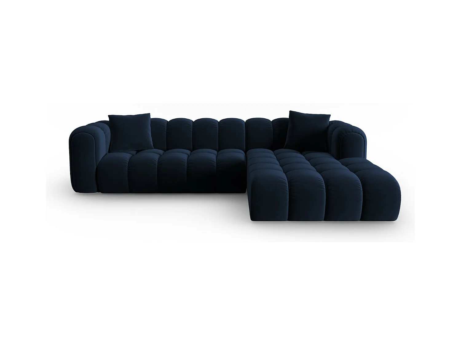 CXL by Christian Lacroix - Modulaire hoekbank rechts "Clotilde" 4 zitplaatsen, Flueel, Koningsblauw - 306x190x70cm