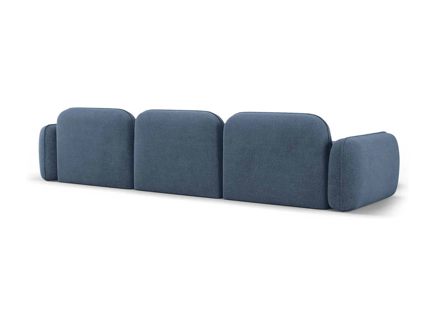 CXL by Christian Lacroix - 4-Sitzer modulares Ecksofa links "Lucien" Sitzer aus Samt blue jeans - 320x165x70cm