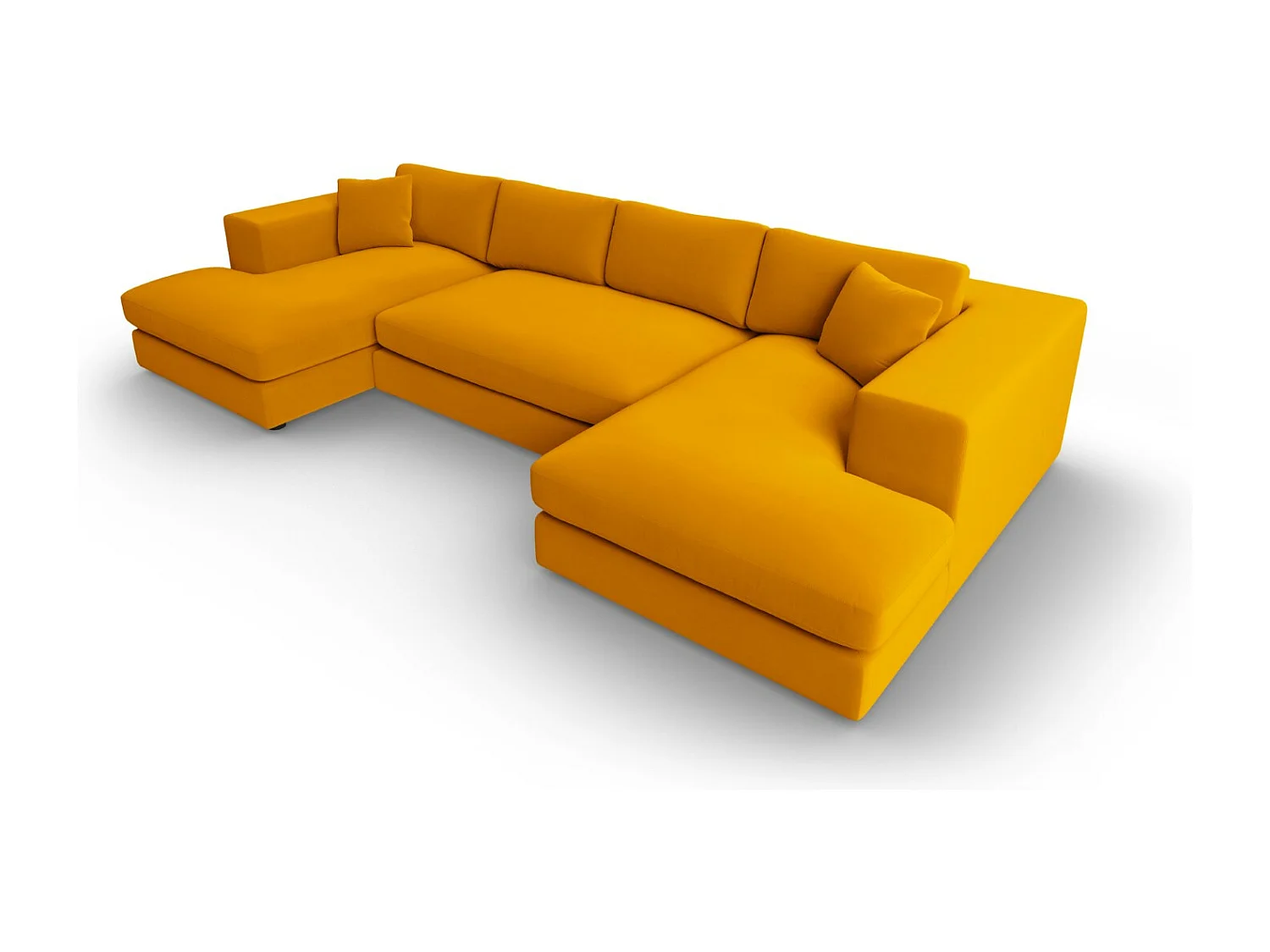 CXL by Christian Lacroix - Panoramische bank "Tendance" 5 zitplaatsen, Flueel, Goud - 344x170x72cm