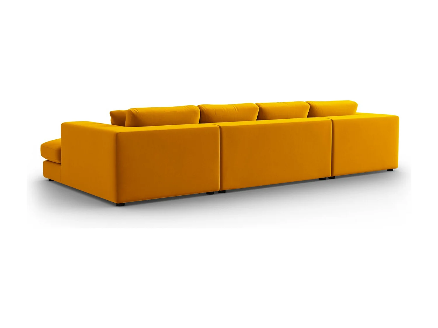 CXL by Christian Lacroix - Panoramische bank "Tendance" 5 zitplaatsen, Flueel, Goud - 344x170x72cm