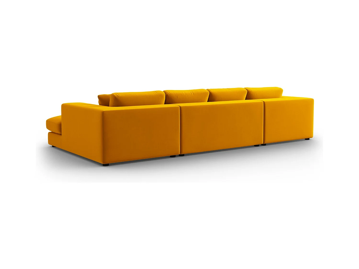 CXL by Christian Lacroix - Divano panoramico "Tendance" 5 posti in velluto oro - 344x170x72cm