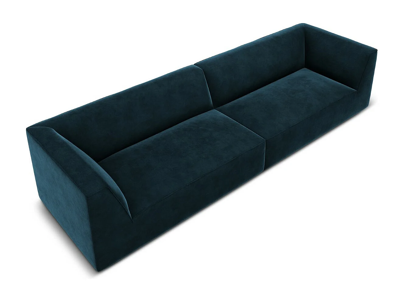 CXL by Christian Lacroix - 4-Sitzer Sofa "Charles" Sitzer aus Samt petrol - 302x93x69cm