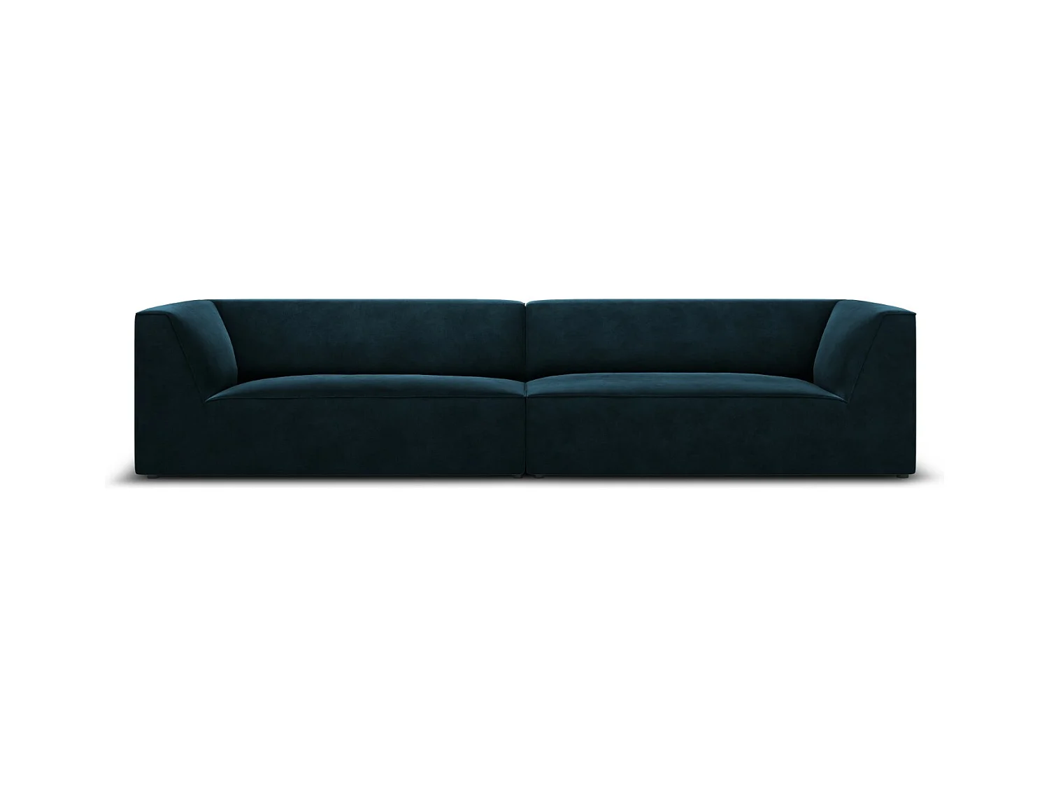 CXL by Christian Lacroix - Canapé "Charles" 4 places en velours pétrole profond - 302x93x69cm