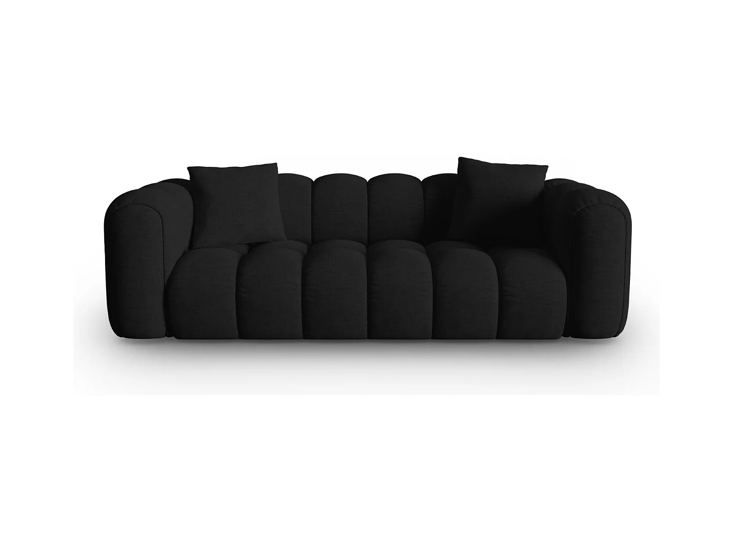 CXL by Christian Lacroix - 3-Sitzer Sofa "Clotilde" Sitzer aus strukturiertem Stoff schwarz - 242x94x70cm