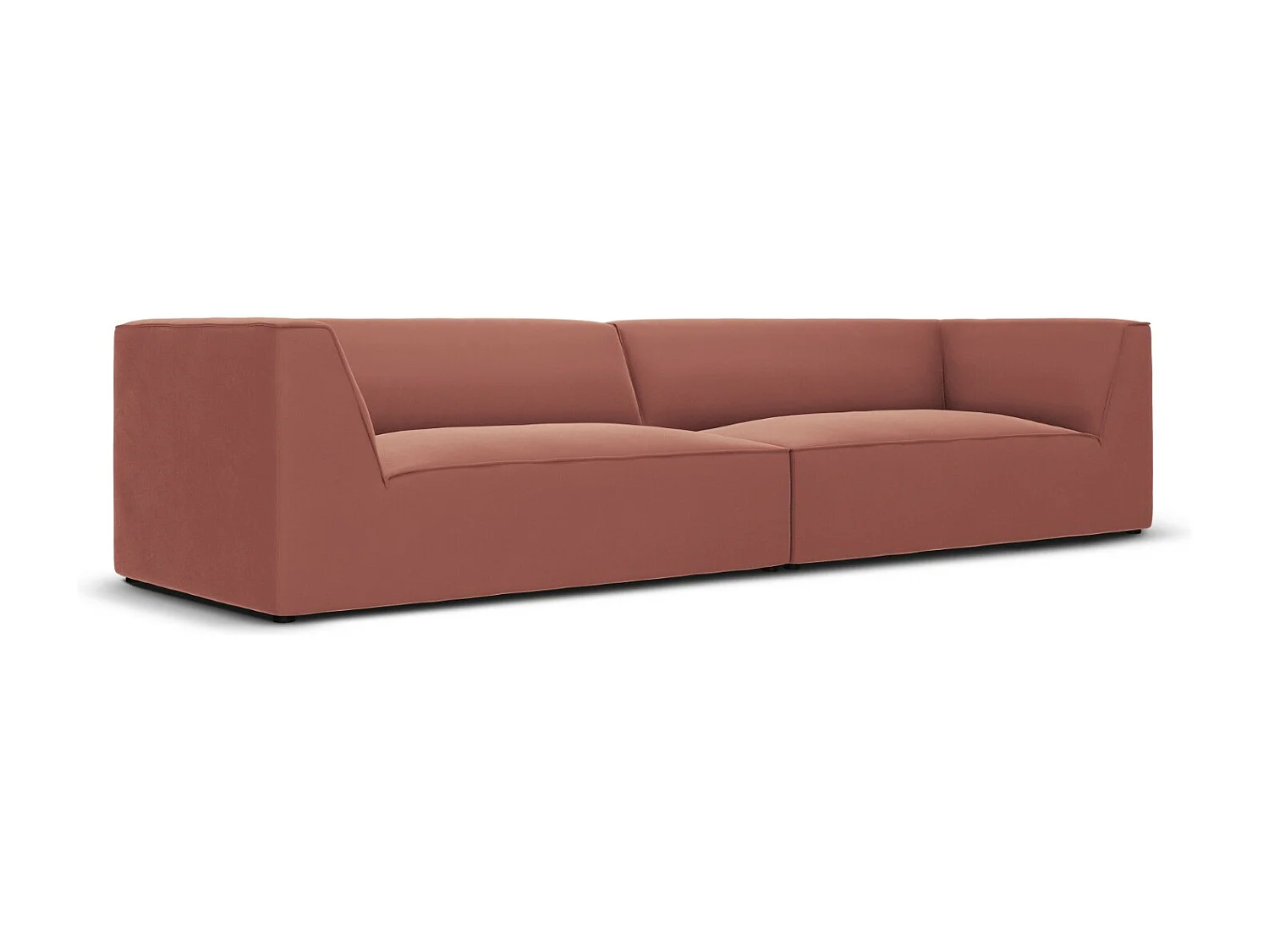 CXL by Christian Lacroix - Bank "Charles" 4 zitplaatsen, Flueel, Roze - 302x93x69cm