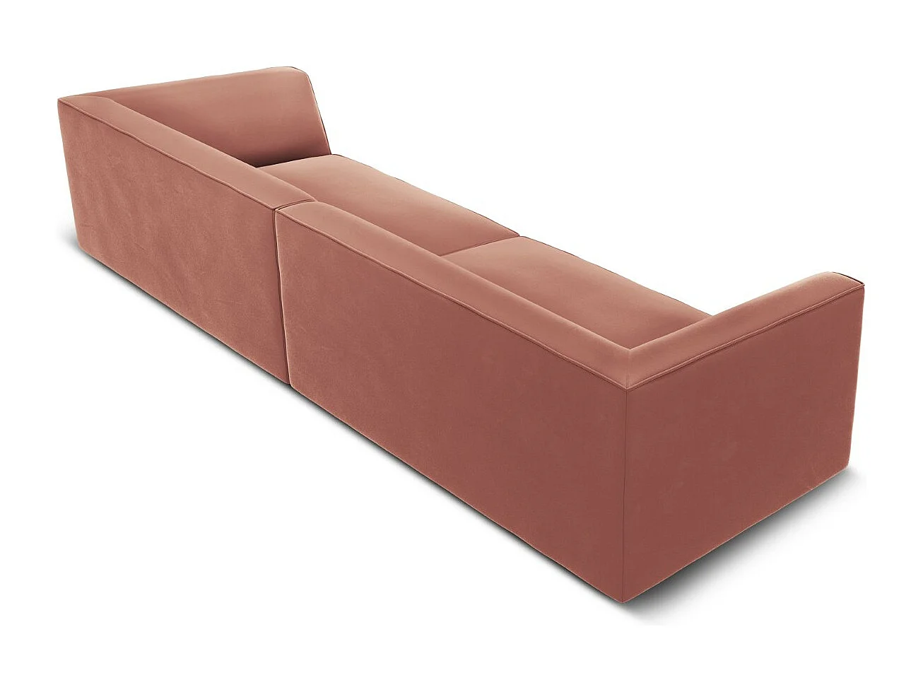 CXL by Christian Lacroix - Bank "Charles" 4 zitplaatsen, Flueel, Roze - 302x93x69cm