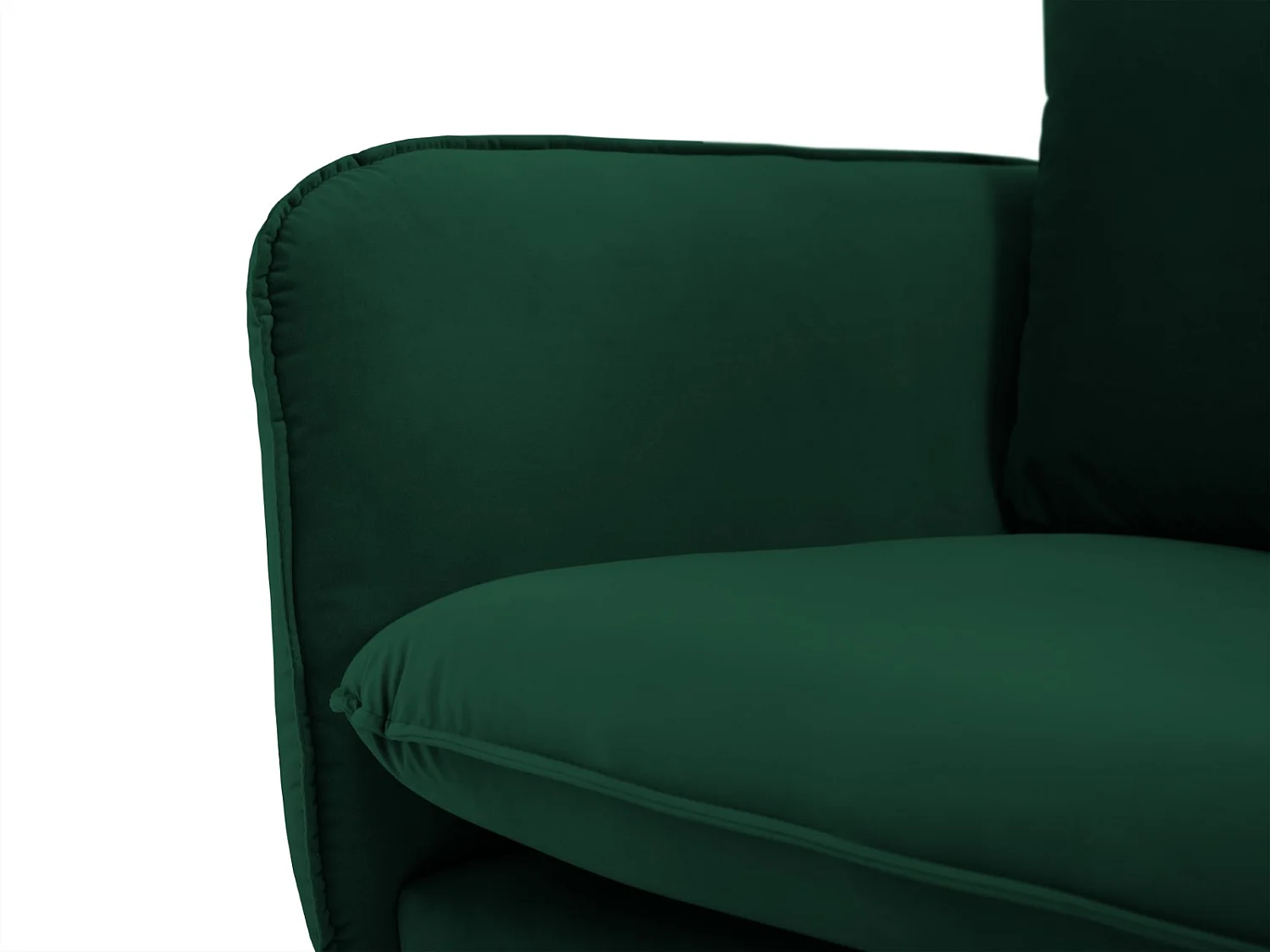 Cosmopolitan Design - Canapé d'angle droit "Vienna" 6 places en velours vert bouteille - 275x185x95cm