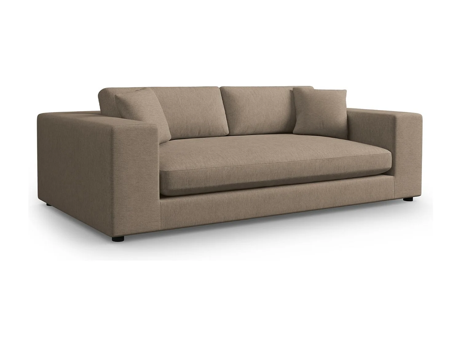 CXL by Christian Lacroix - Sofa, "Tendance" 4 miejsca tkanina strukturalna, brąz jasny - 262x122x72cm