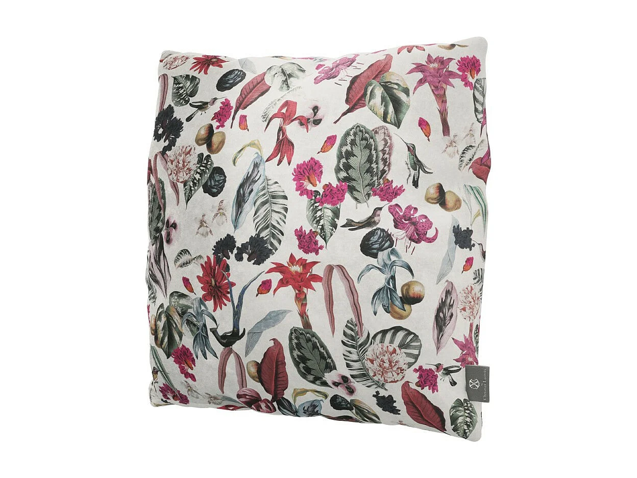 CXL by Christian Lacroix - Coussin decorativ "Tropical" 40x40cm en velours motif tropical - 40x40x14cm