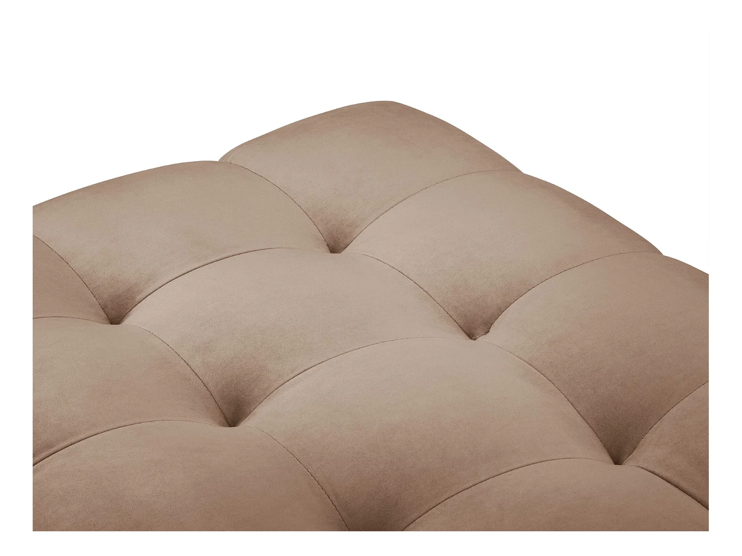Cosmopolitan Design - Banc "Bali" 2 places en velours beige - 62x133x41cm