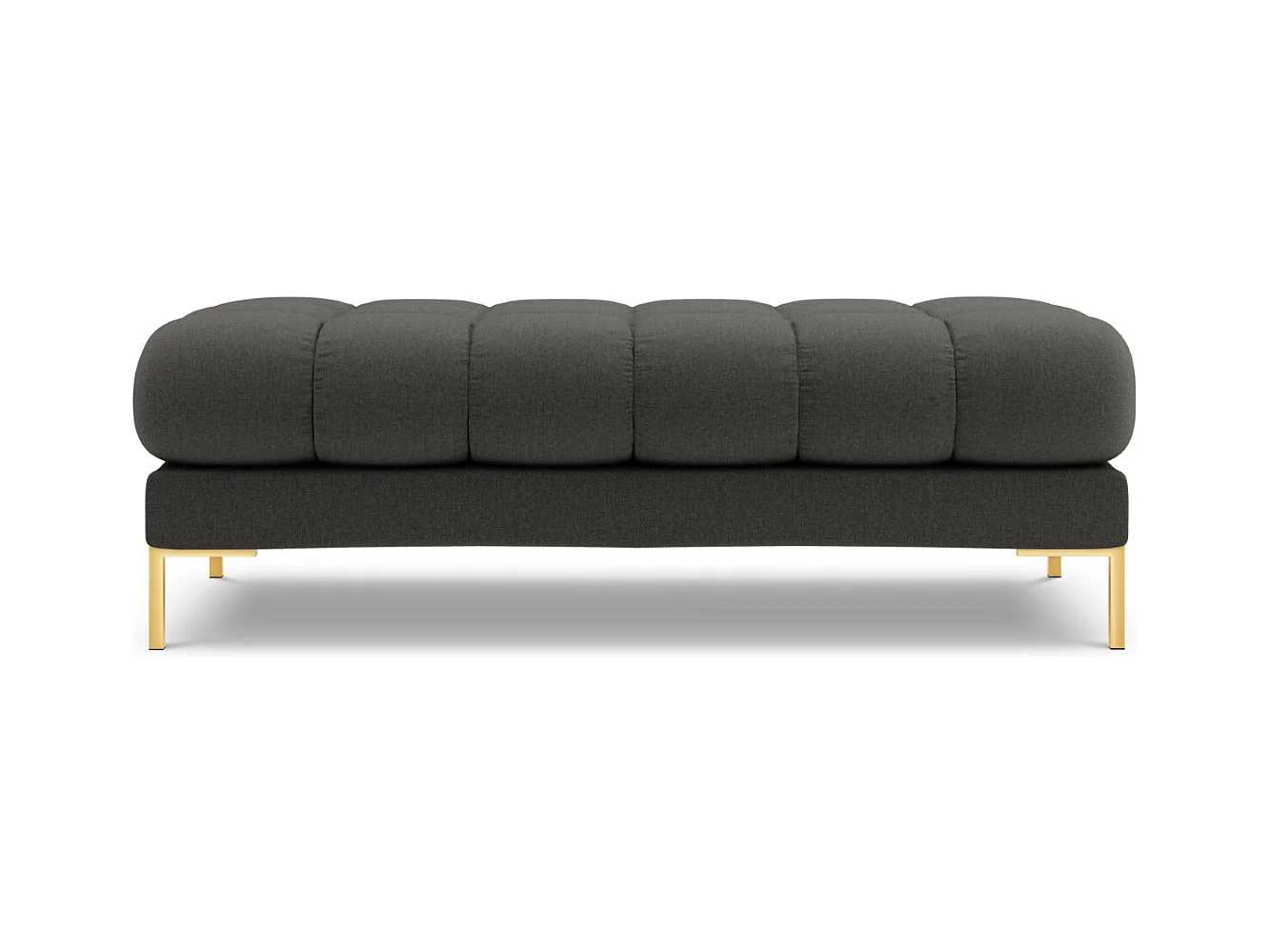 Cosmopolitan Design - Banc "Bali" 2 places en tissu structurel gris foncé - 62x133x41cm