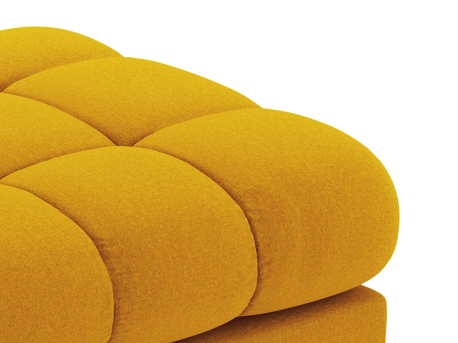 Cosmopolitan Design - Ławka, "Bali" 2 miejsca tkanina strukturalna, żółty - 62x133x41cm