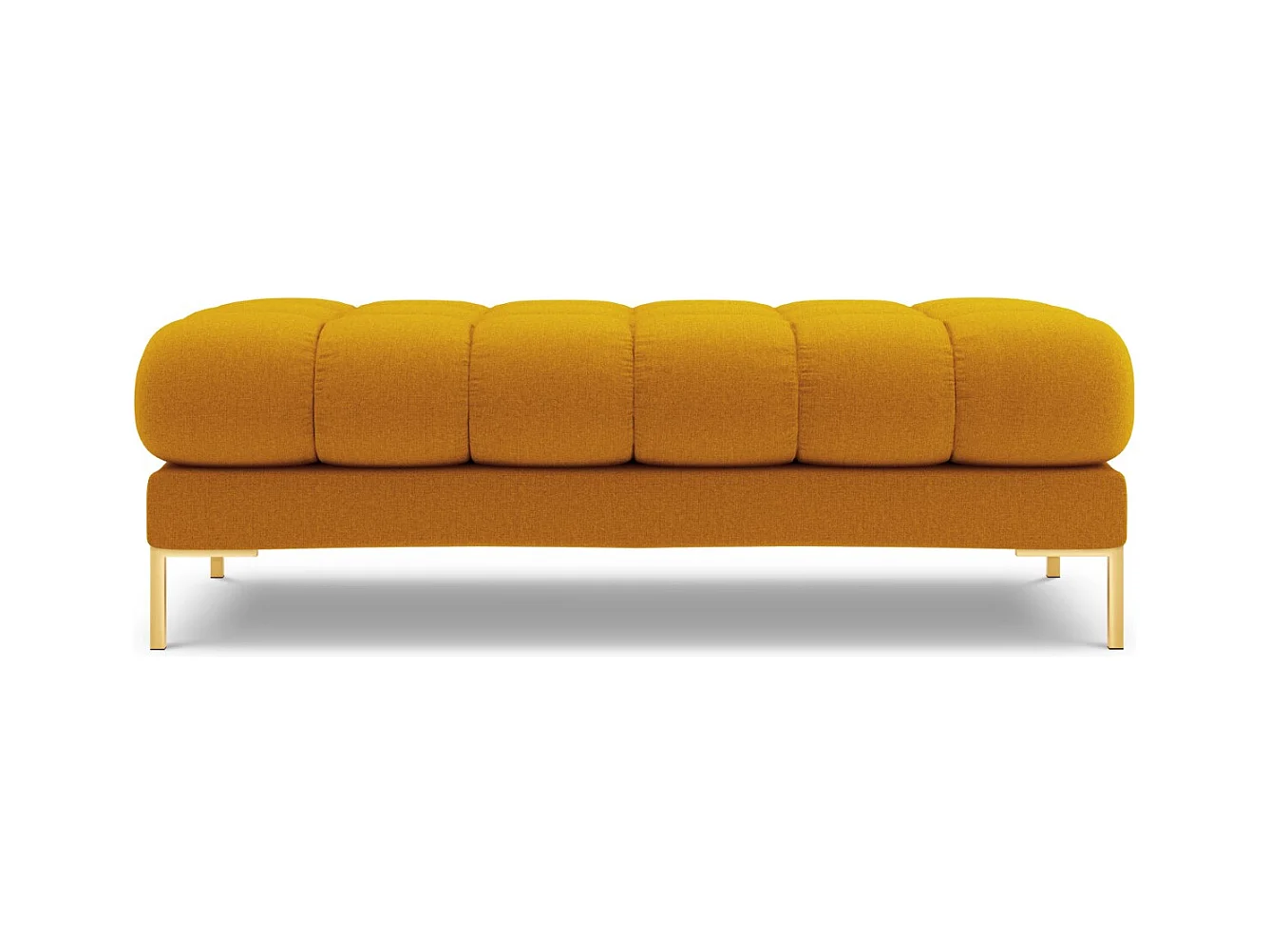 Cosmopolitan Design - Banc "Bali" 2 places en tissu structurel jaune - 62x133x41cm
