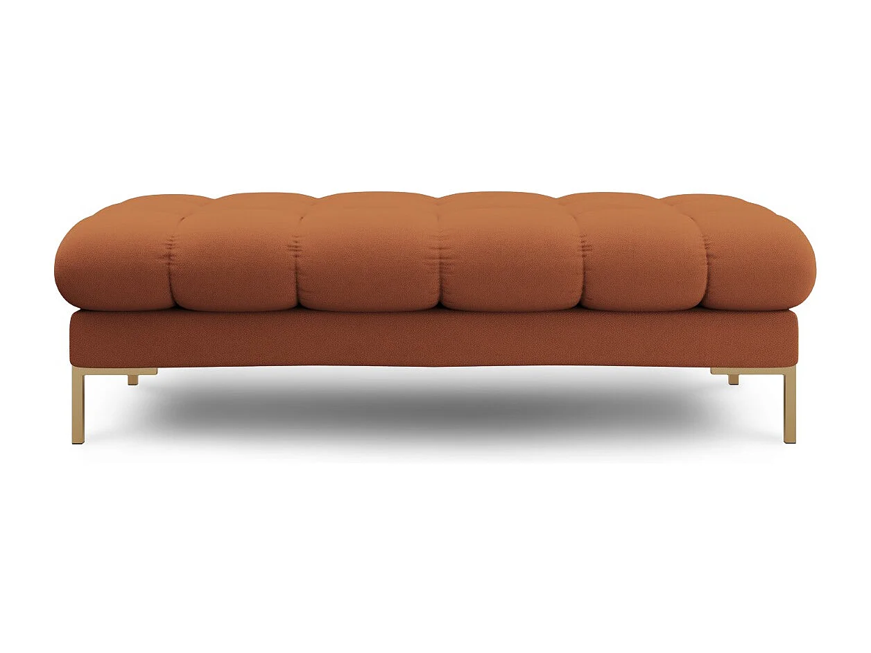 Cosmopolitan Design - Banc "Bali" 2 places en tissu structurel brique - 62x133x41cm