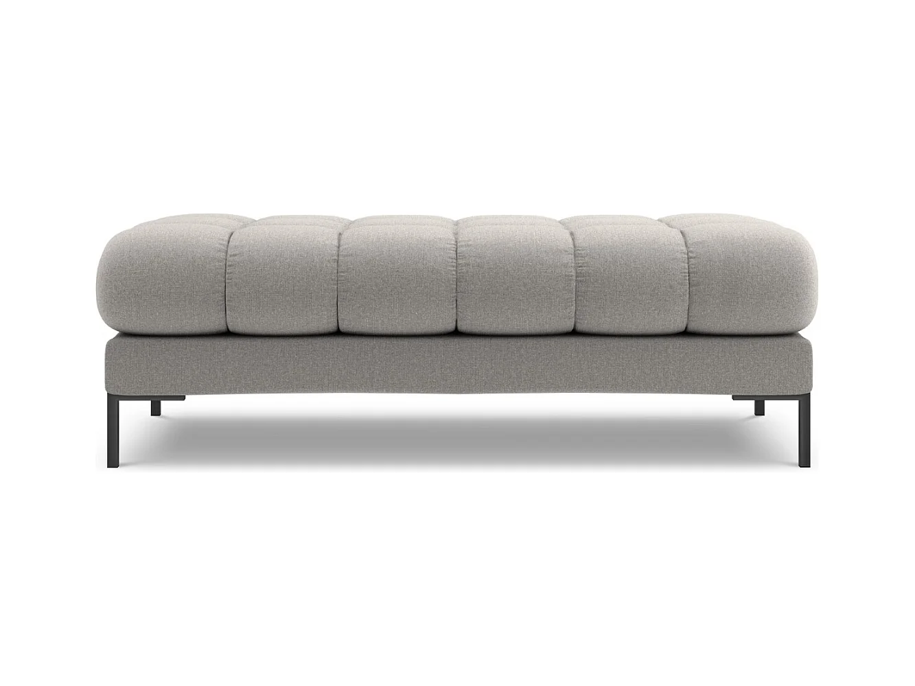 Cosmopolitan Design - Banc "Bali" 2 places en tissu structurel gris clair - 62x133x41cm