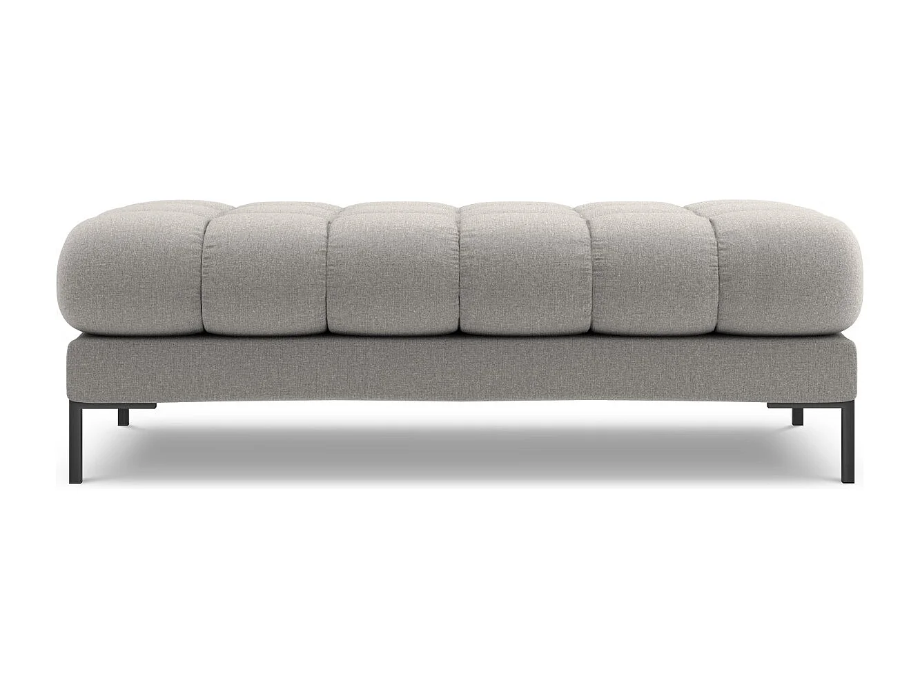 Cosmopolitan Design - Banc "Bali" 2 places en tissu structurel gris clair - 62x133x41cm