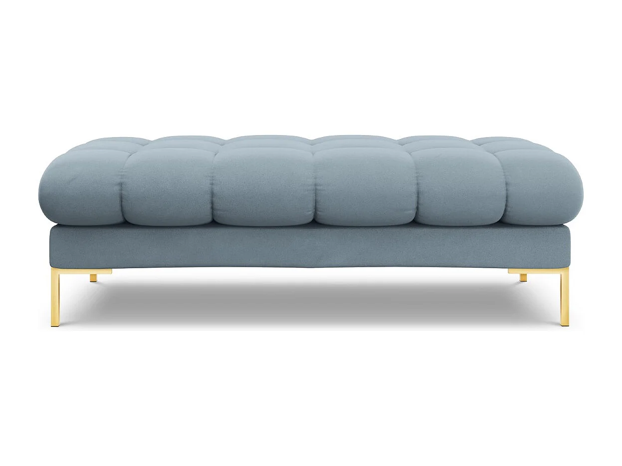 Cosmopolitan Design - Banc "Bali" 2 places en velours bleu clair - 62x133x41cm