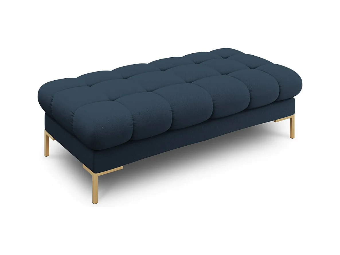 Cosmopolitan Design - Banc "Bali" 2 places en tissu structurel bleu - 62x133x41cm