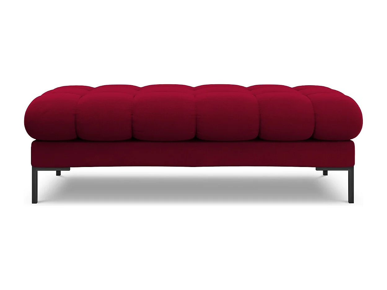 Cosmopolitan Design - 2-Sitzer Bank "Bali" aus Samt rot - 62x133x41cm