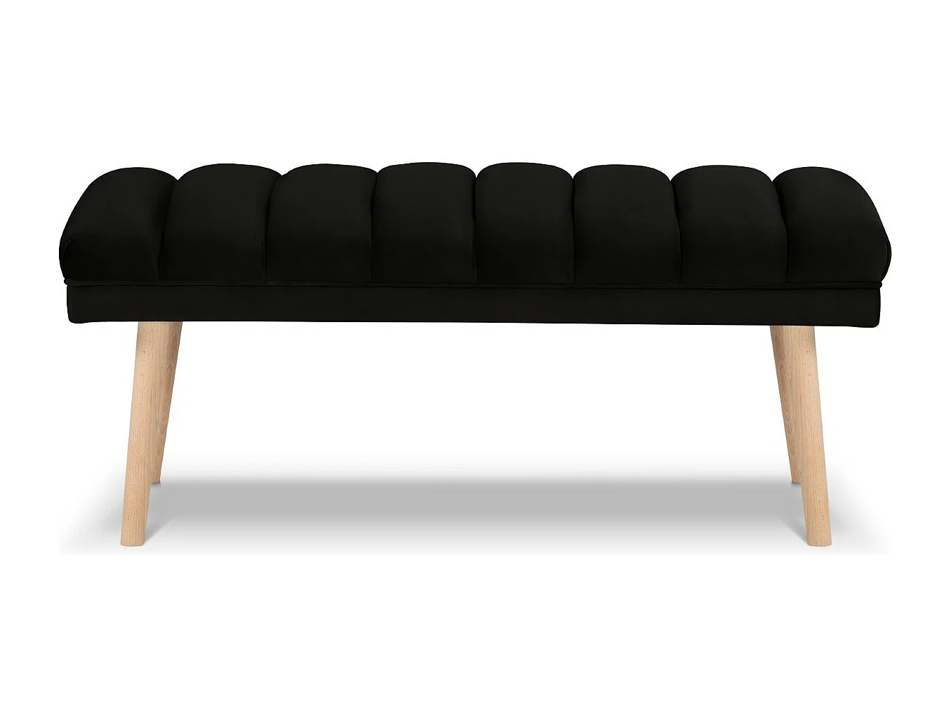 CXL by Christian Lacroix - Banc "Frison" 2 places en velours noir - 46x101x44cm