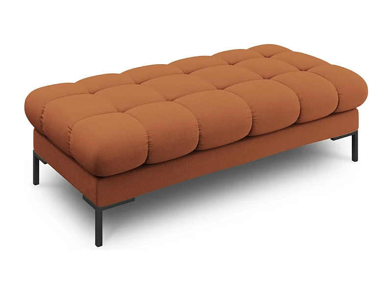 Cosmopolitan Design - Banc "Bali" 2 places en tissu structurel brique - 62x133x41cm