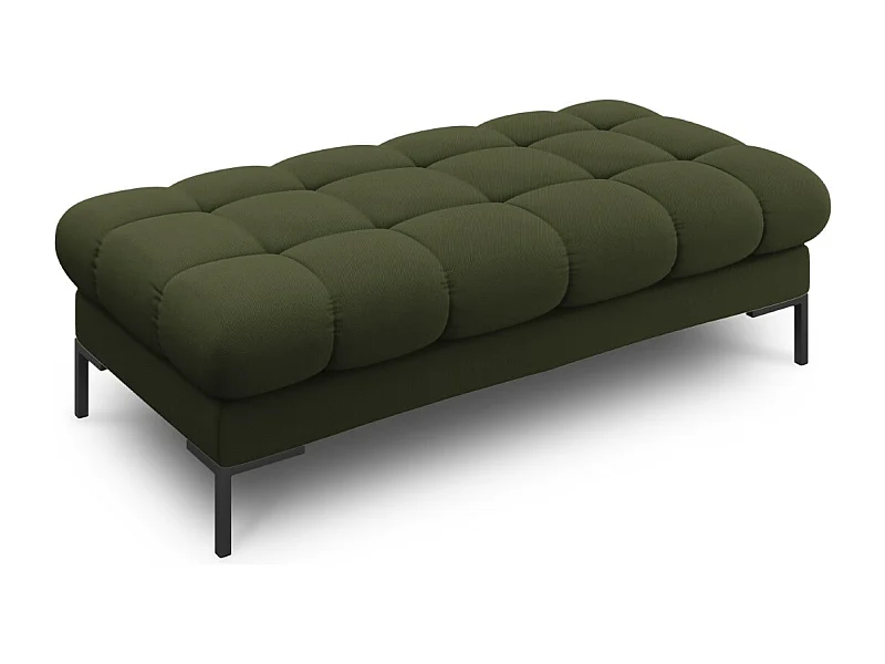 Cosmopolitan Design - Banc "Bali" 2 places en tissu structurel vert - 62x133x41cm
