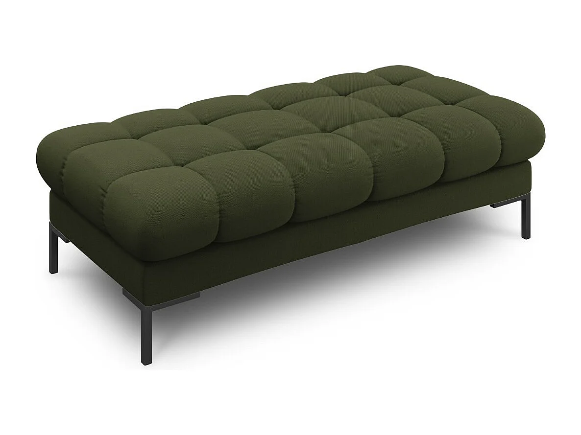 Cosmopolitan Design - Banco "Bali" 2 plazas de tejido estructural verde - 62x133x41cm