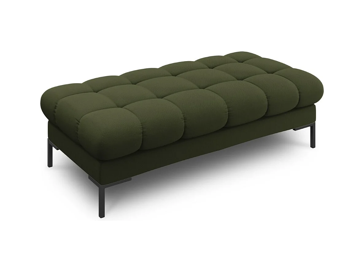 Cosmopolitan Design - Banc "Bali" 2 places en tissu structurel vert - 62x133x41cm