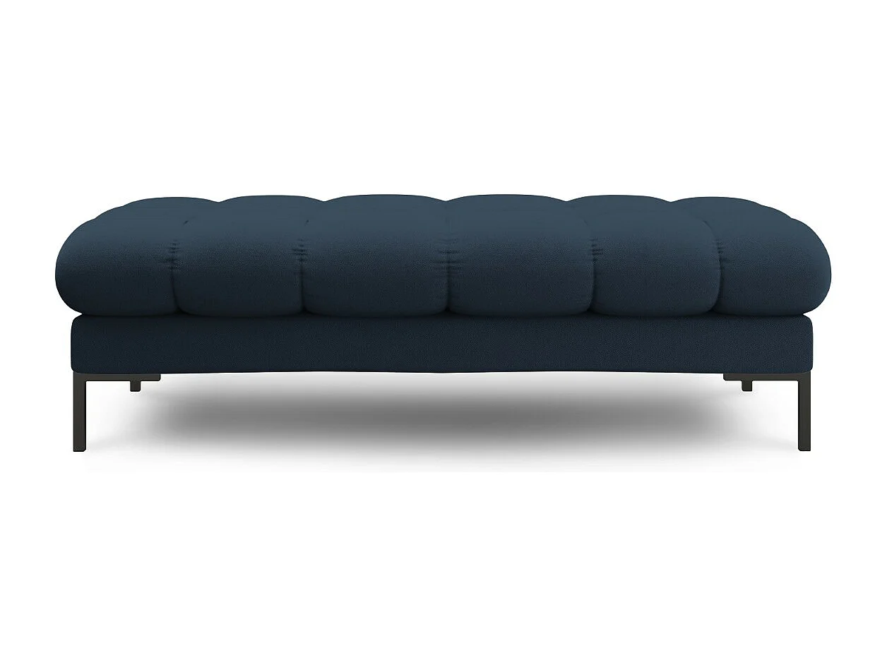 Cosmopolitan Design - Bank "Bali" 2 zitplaatsen, Structurele stof, Blauw - 62x133x41cm