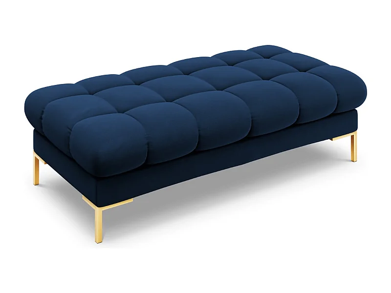 Cosmopolitan Design - Banc "Bali" 2 places en velours bleu roi - 62x133x41cm