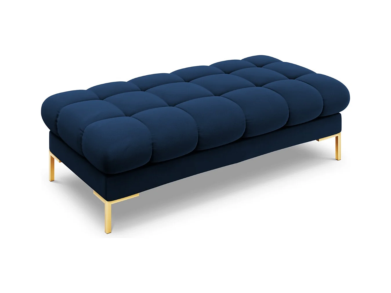 Cosmopolitan Design - Banc "Bali" 2 places en velours bleu roi - 62x133x41cm