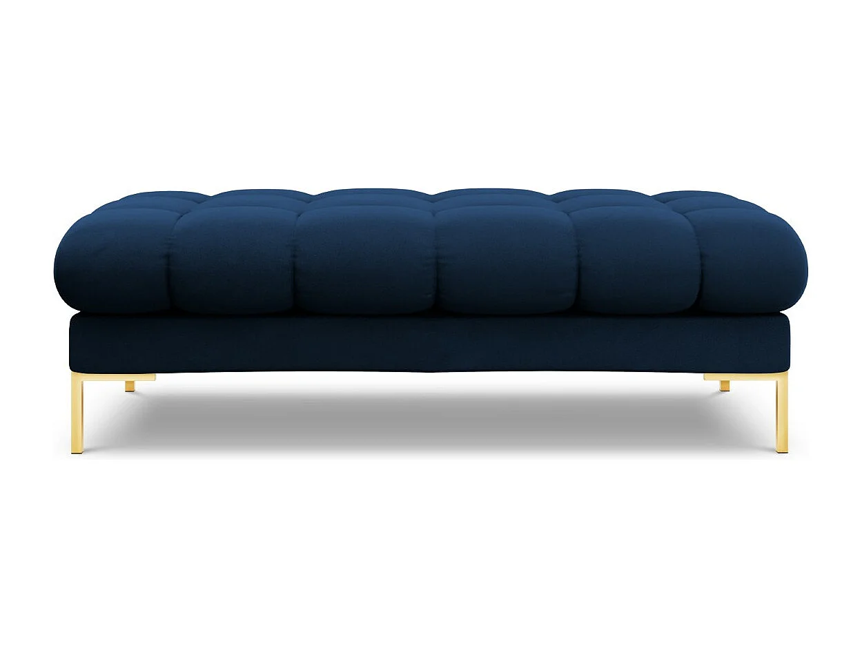 Cosmopolitan Design - Banc "Bali" 2 places en velours bleu roi - 62x133x41cm