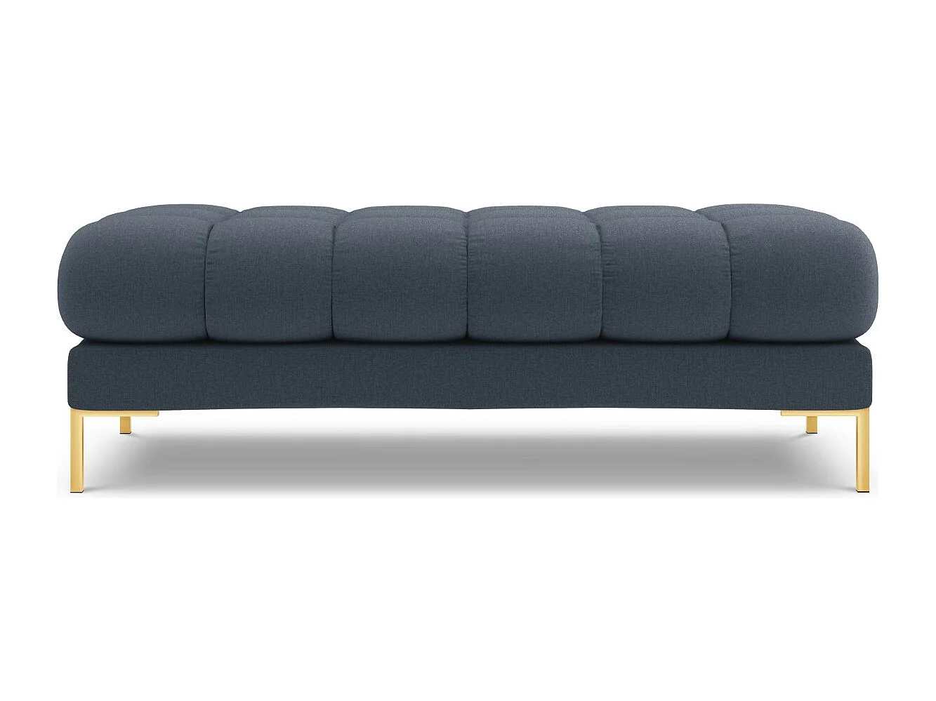 Cosmopolitan Design - Bank "Bali" 2 zitplaatsen, Structurele stof, Donkerblauw - 62x133x41cm