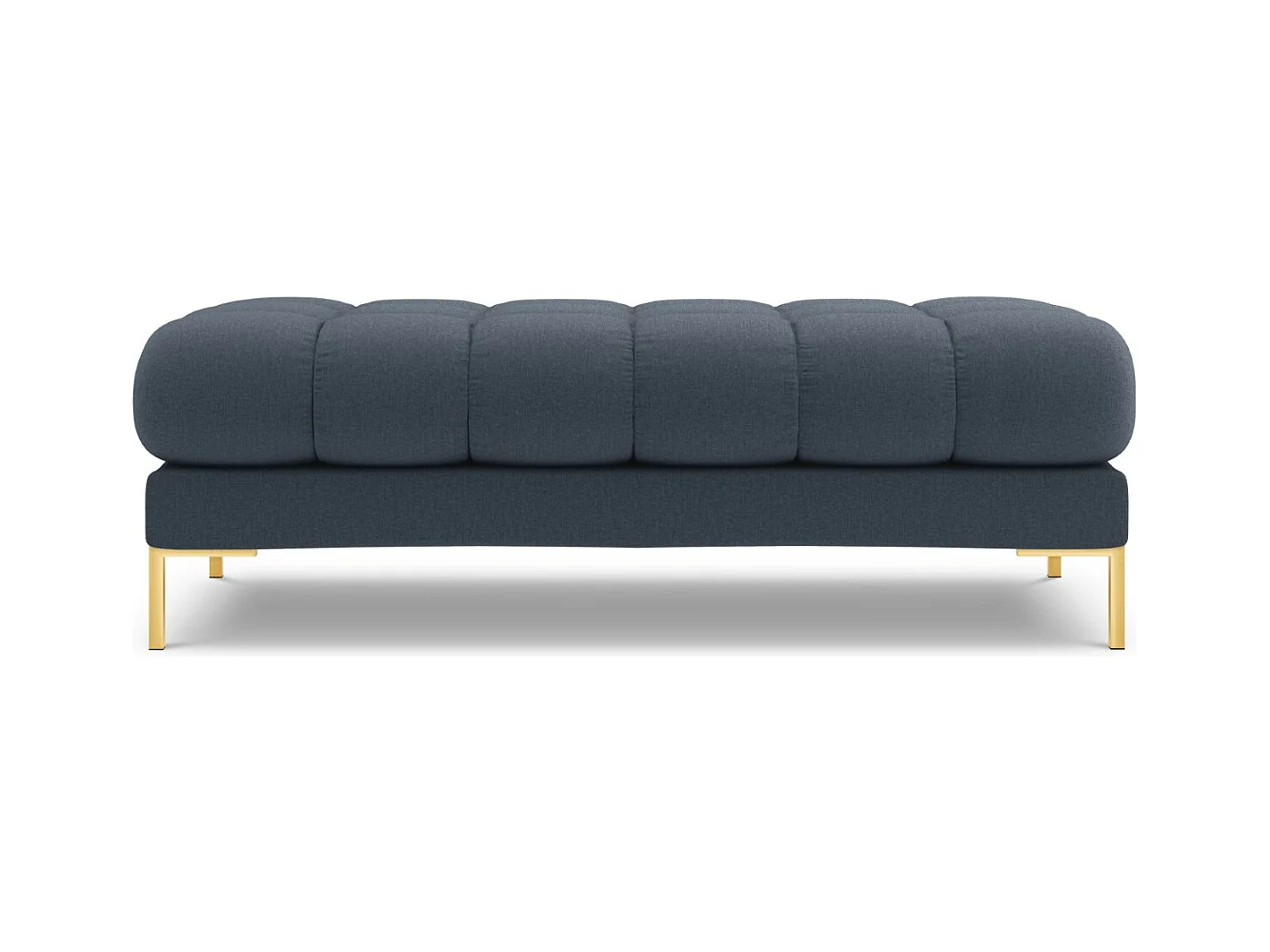 Cosmopolitan Design - Banc "Bali" 2 places en tissu structurel bleu foncé - 62x133x41cm