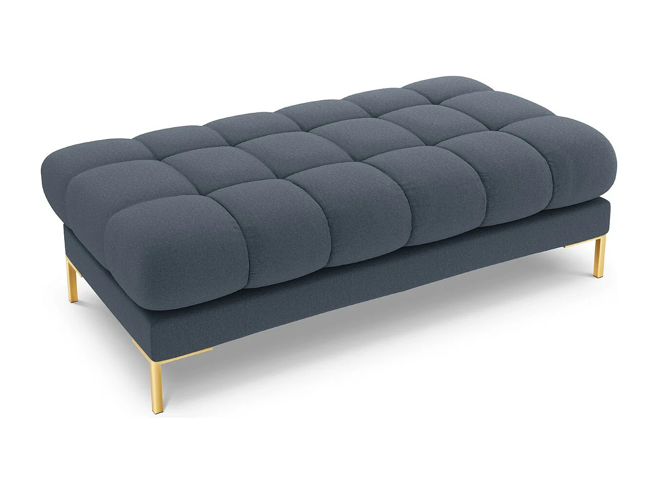 Cosmopolitan Design - Banc "Bali" 2 places en tissu structurel bleu foncé - 62x133x41cm