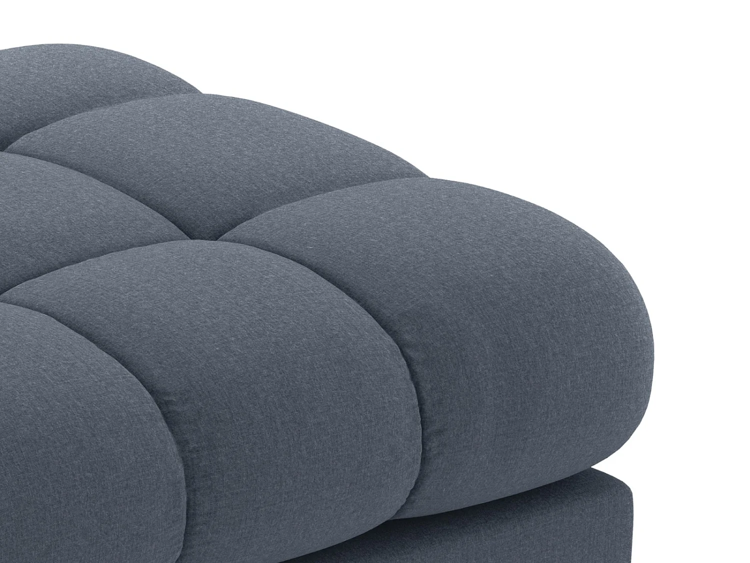 Cosmopolitan Design - Bank "Bali" 2 zitplaatsen, Structurele stof, Donkerblauw - 62x133x41cm