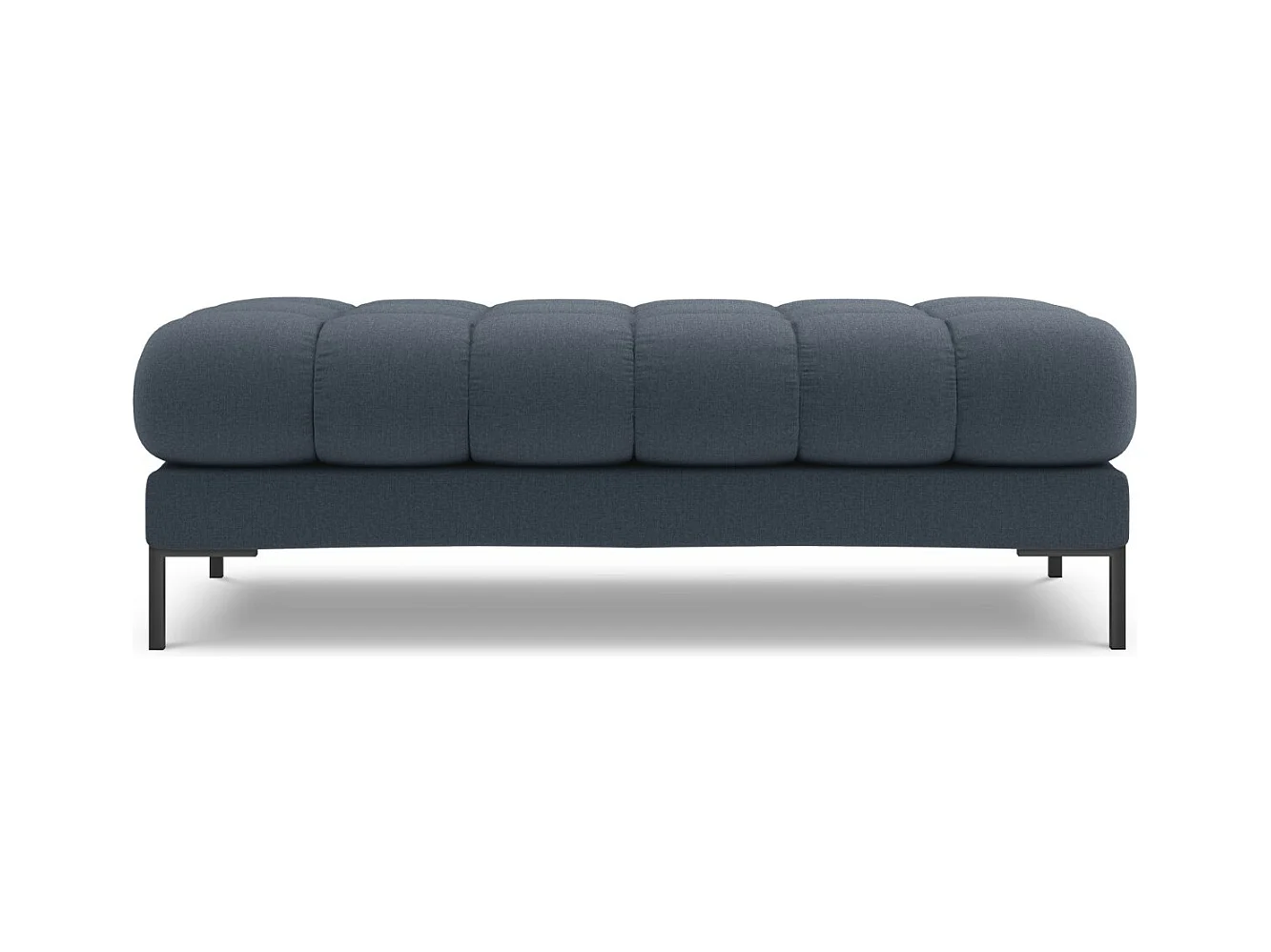 Cosmopolitan Design - Banc "Bali" 2 places en tissu structurel bleu foncé - 62x133x41cm