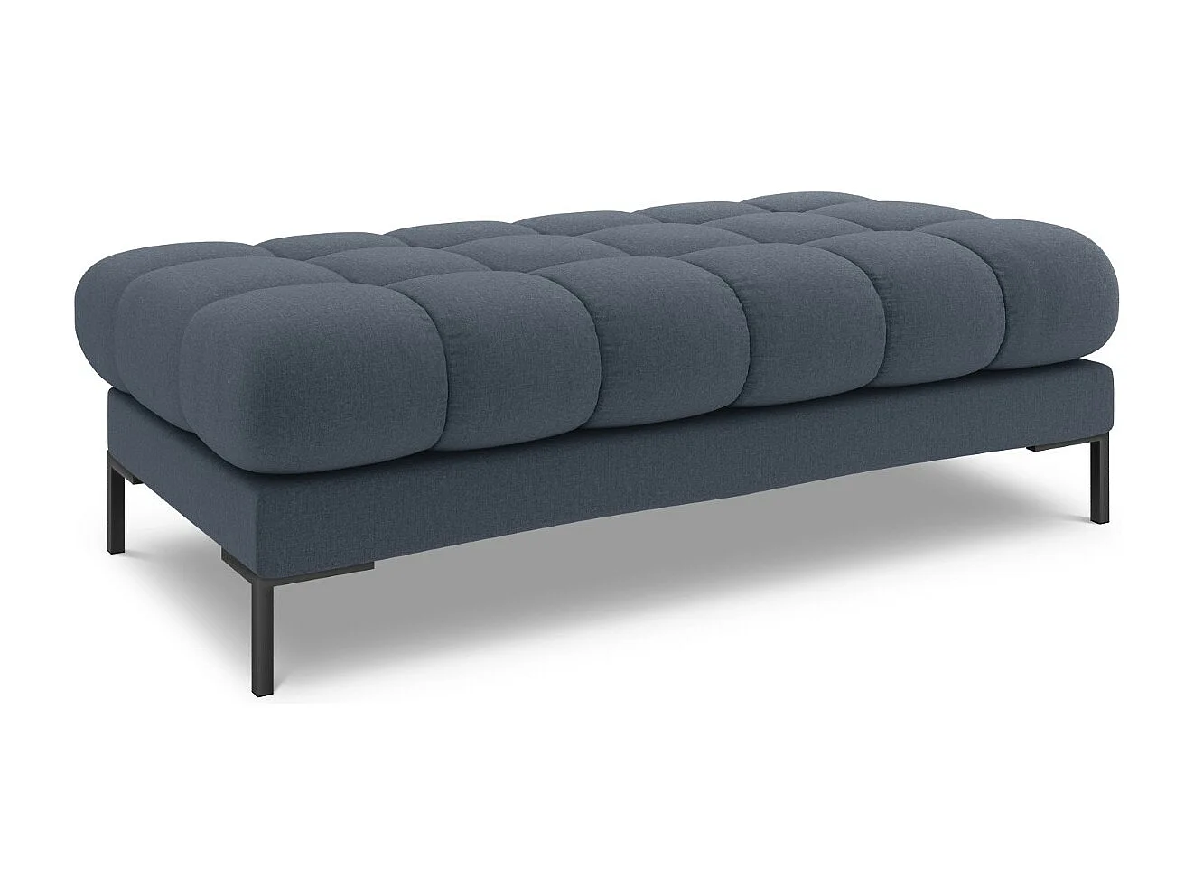 Cosmopolitan Design - Banc "Bali" 2 places en tissu structurel bleu foncé - 62x133x41cm