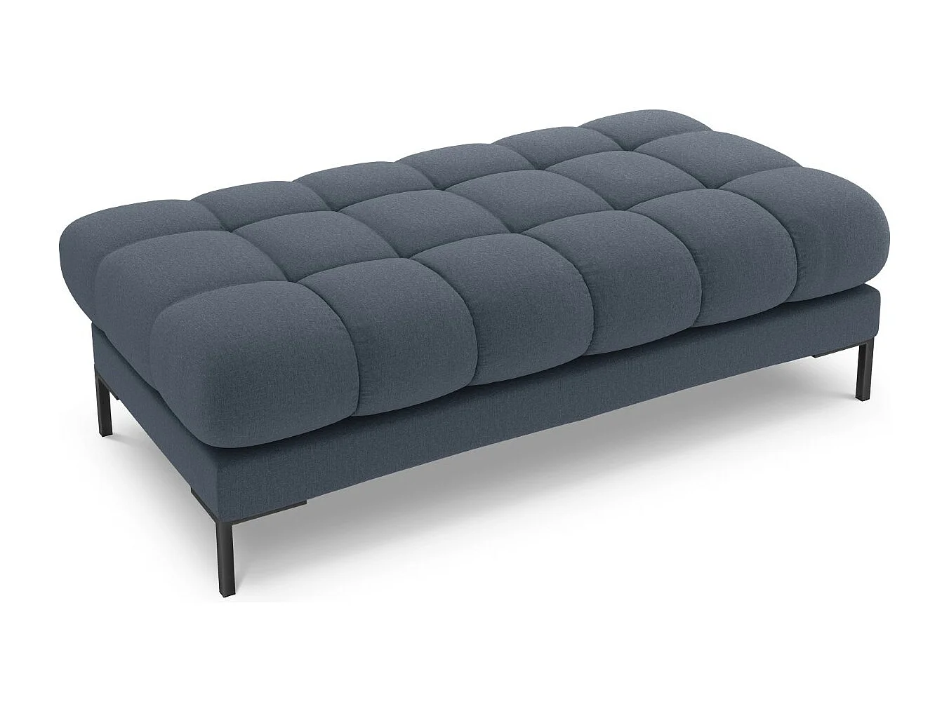 Cosmopolitan Design - Banc "Bali" 2 places en tissu structurel bleu foncé - 62x133x41cm