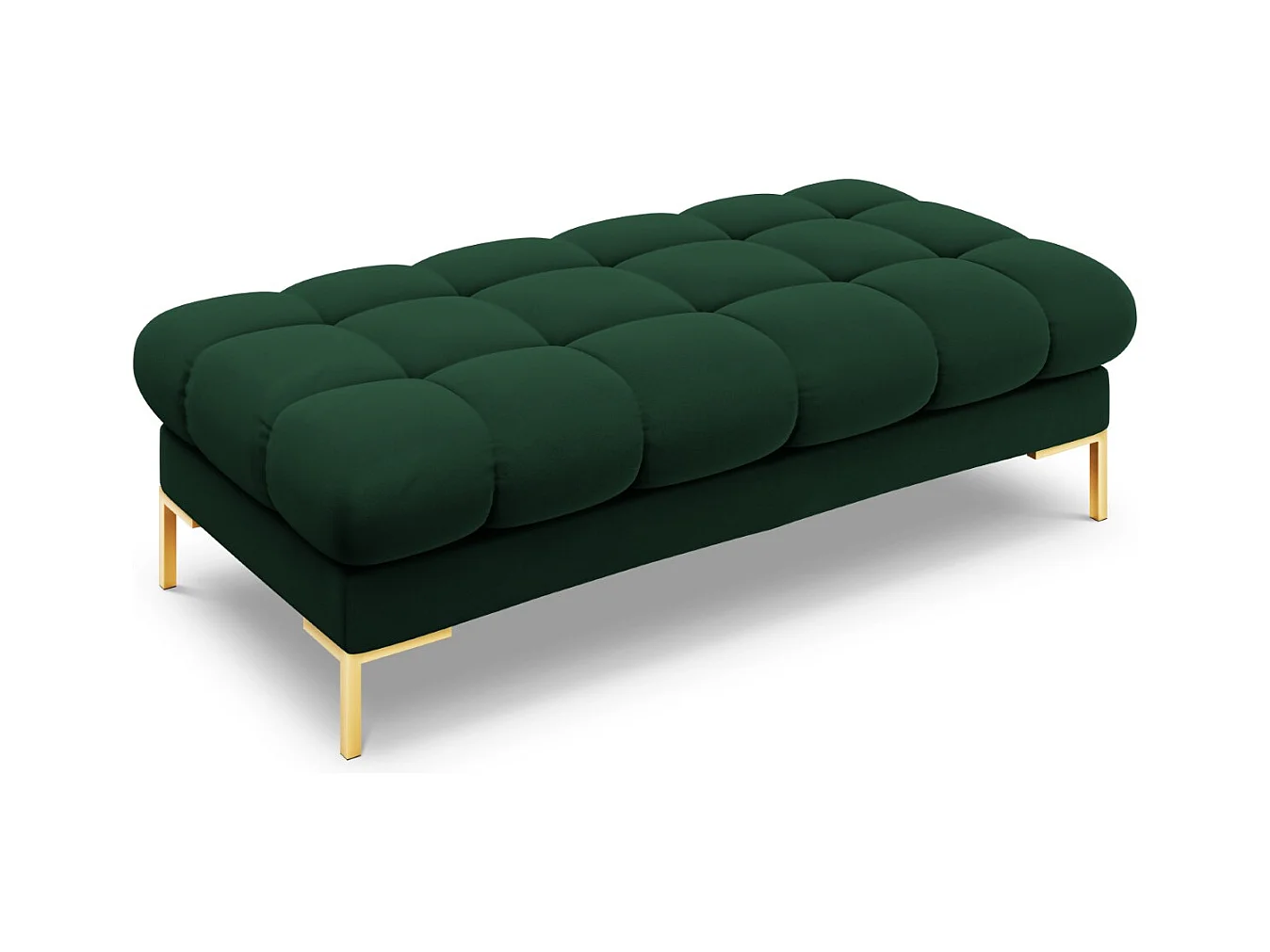 Cosmopolitan Design - Banc "Bali" 2 places en velours vert bouteille - 62x133x41cm