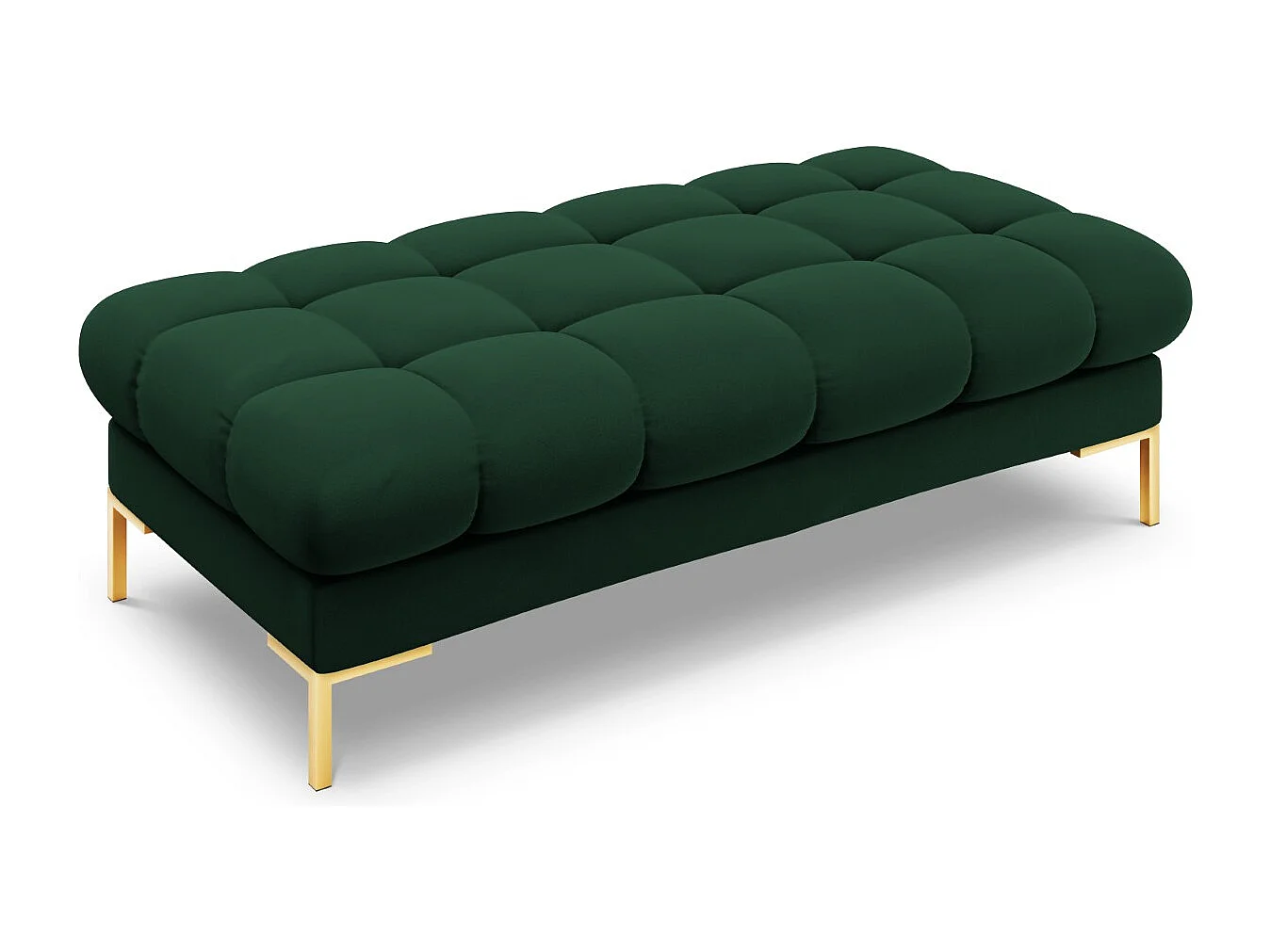Cosmopolitan Design - Banc "Bali" 2 places en velours vert bouteille - 62x133x41cm