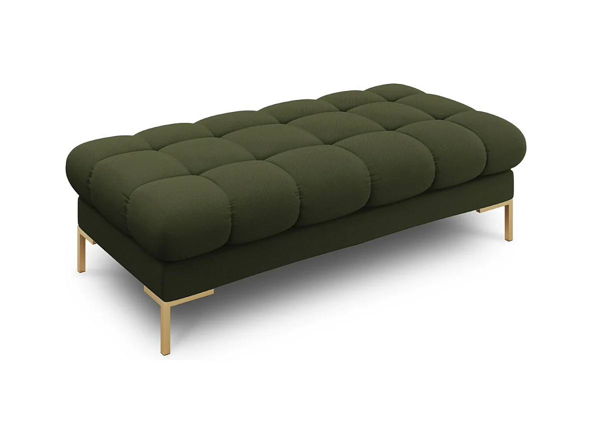 Cosmopolitan Design - Banc "Bali" 2 places en tissu structurel vert - 62x133x41cm