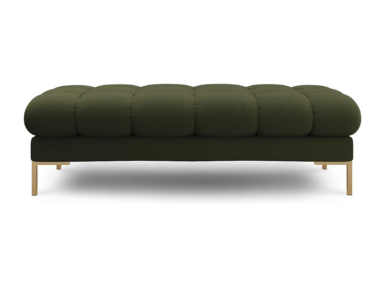 Cosmopolitan Design - Bank "Bali" 2 zitplaatsen, Structurele stof, Groente - 62x133x41cm