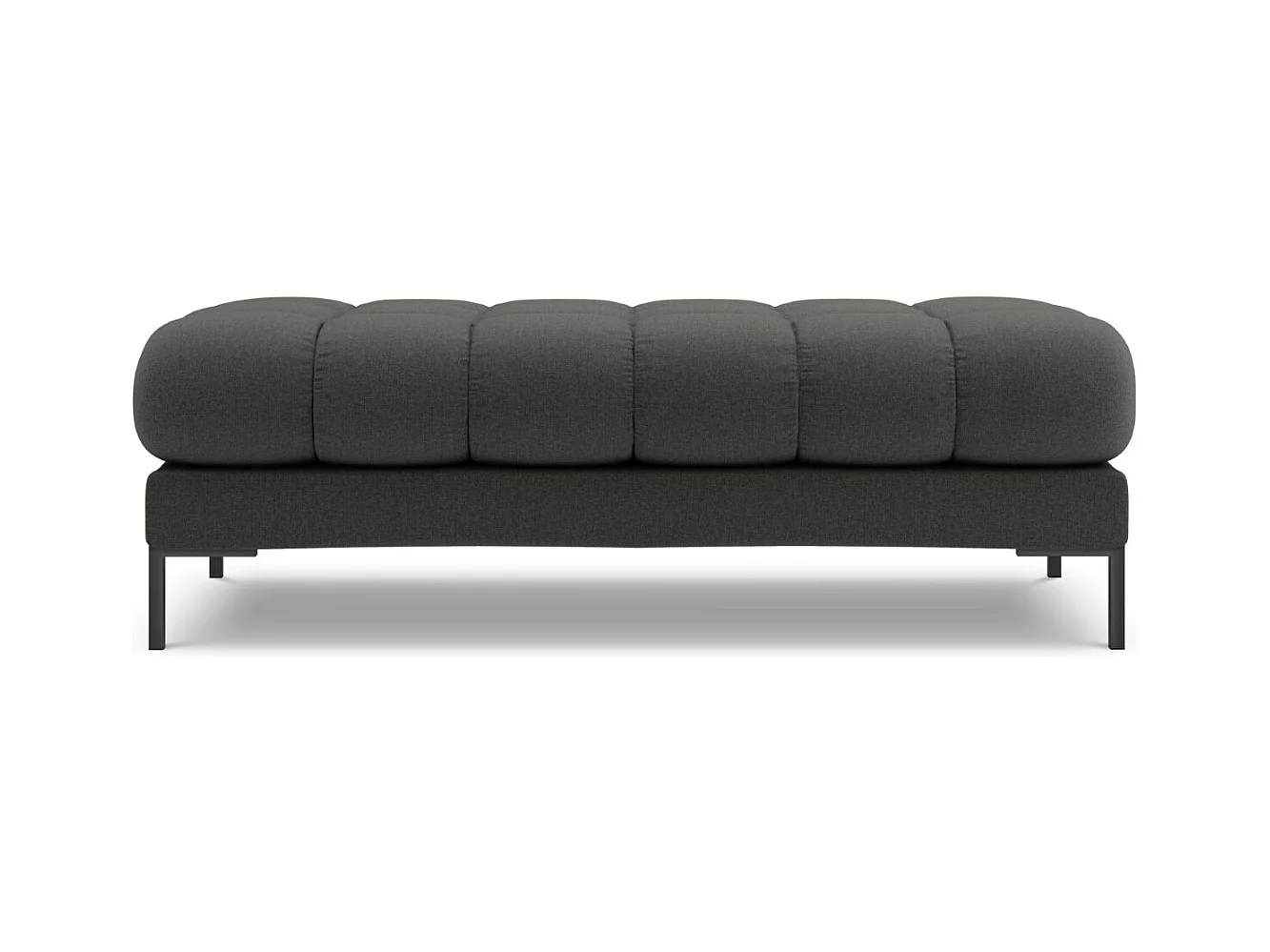 Cosmopolitan Design - Banc "Bali" 2 places en tissu structurel gris foncé - 62x133x41cm
